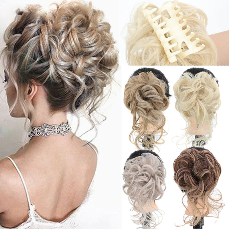 Claw Clip in Hair Curly Messy Bun Extension Wigs